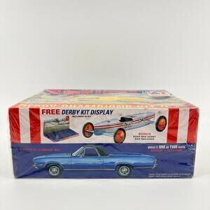 Sealed AMT 1968 Chevy El Camino SS Derby Champions Kit II 1/25 + Soap Box Car